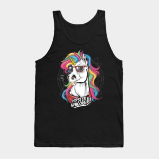 Hipster Unicorn Tank Top